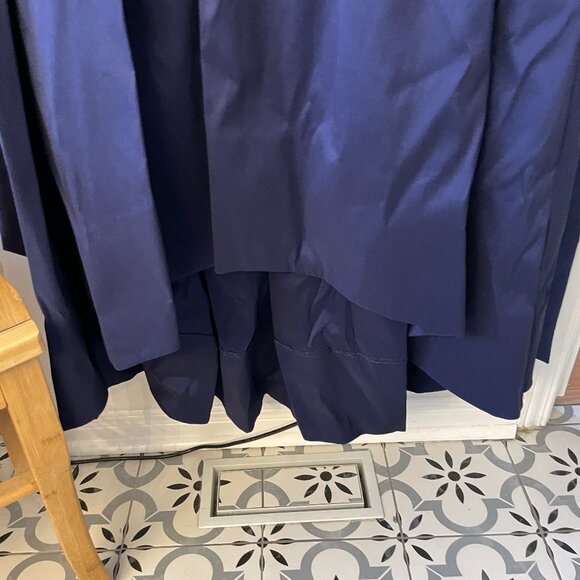 Eliza J Navy Midi High Low Skirt – Size 12 - Picture 3 of 6